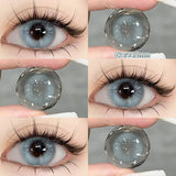 Qfdian  2PCS Gilding Prescription Contact Lenses Cosmetics Eye Color Lenses Fashion Pupils Myopia Colored Contact Lenses Violet