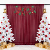 Qfdian  6 Panels-2.42ft×8ft Yellow Chiffon Sheer Backdrop Curtains for Parties Baby Shower Wedding Birthday Party Backdrop Stand