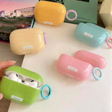 Qfdian Summer pure color headset case for apple airpods 2 1 2nd 3 charging box fundas for airpod pro 5 colors ins yellow green blue