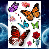 Qfdian  Ankle Flora Cherry Lavender Flash Fake Waterproof Tattoos Temporary Women Arm Chest Tattoo Stickers Body Art Custom Tatoos
