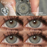 Qfdian  1pair Bloom Black Contact Lenses for Eyes Natural Cosmetic Brown Gray Pupil Eye Lens Color Lens Fashion Beauty Yearly