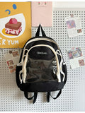 Qfdian Japanese Ins Transparent Ita Bags Kawaii Women Y2k Aesthetic Sweet Mini Backpacks Fashion All Match Cute Girls Schoolbags Trendy
