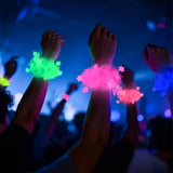 Qfdian  Gift for Her/Him 7pcs of Luminous Party Bracelets Luminous Party Supplies Fluorescent Black Bracelet Party Gifts
