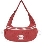 Qfdian 2025 New Trendy Striped Handbags Casual Men Women Outdoor Sports Crossbody Bag Y2k Aesthetic Ins All Match Travel Shoulder Bags