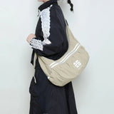 Qfdian 2025 New Trendy Striped Handbags Casual Men Women Outdoor Sports Crossbody Bag Y2k Aesthetic Ins All Match Travel Shoulder Bags