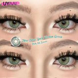 Qfdian  1Pair Fashion Big Lenses Colored Contact Lenses for Eyes Beauty Blue Eyes Lenses Natural Green Brown Grey Lens