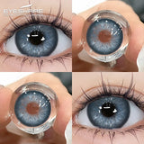 Qfdian 1Pair New Colored Contact Lenses for Eyes Brown Lenses Green Eye Lenses Gray Pupils Yearly Cosmetic Eye Contact Lens