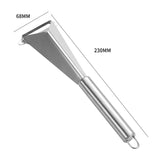 Qfdian Stainless Steel Fruit Push Knife Triangular Peeler Vegetable Slicer Fruit Platter Watermelon Kitchen Non-slip Carving Blade Tool