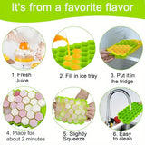 Qfdian Large-capacity Silicone Ice Trays Mold Reusable Honeycomb Ice Cube Maker Food Grade Ice Maker with Lids Popsicle Mould Ice Mold