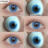Qfdian  2pcs/pair New Cosplay Contact Lenses for Eyes Makeup Pupils Cosmetics Blue Eye Color Lenses for Myopia Lens 14.2/14.5mm