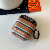 Qfdian Stripe Love Heart Lanyard For AirPods 4 2024 New Earphone Case For AirPods Pro 2 3nd Generation Wireless Bluetooth Charging Box