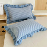 Qfdian  Cotton Lace Pillow Cover One Pair 48x74cm Pillow Core Inner Liner Washable Bedroom Decoration Pillow Case Bedding Accessories