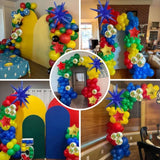 Qfdian  123pcs Red Yellow Green Balloon Garland Arch Kit for Birthday,Party,Men Game Shower Wedding,Festival,Graduation Decorations