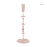 Qfdian Pink Wedding Table Centerpieces Candle Holder Wedding Decoration Flower Vase Home Decoration Accessories Vases Room Decor