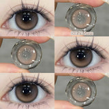 Qfdian  1 pair New Purple Halloween Colored Contact Lenses Beauty Myopia Lens for Eyes Fashion Big Eye Lenses Natural Blue Lenes