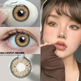 Qfdian Colorcon Korean Lenses Colored Contact Lenses 1 Pair Natural Contact Lenses for Eyes Yearly Eye Lenses Beautiful Pupils