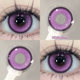 Qfdian  2pcs/pair Beauty Purple Contact Lenses for Eyes Myopia Colored Contact Lenses Natural Blue Lens Fashion Cosplay Pupils