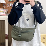 Qfdian Japanese All Match Men Women Crossbody Bags Y2k Aesthetic Cargo Streetwear Handbags Vintage Casual Fashion Simple Shoulder Bag