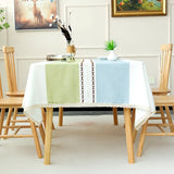 Qfdian  ‌Nordic Tablecloth Waterproof and Easy To Clean Rectangular Household Dining Table Cloth Simple Dustproof and Wear-resistant