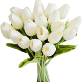 Qfdian  10PCS Artificial Flower Real Touch Tulip Scrapbooking Vase for Home Decor Wedding Garden Rose Arch Garland  Mother's Day Bouquet