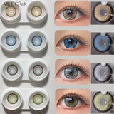 Qfdian Contact Lenses Dioptric Beautiful Pupil Cosmetic lens for Eyes Myopia Degree Green Brown Blue Colored lenses with Prescription