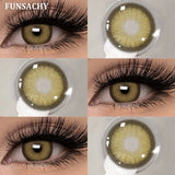 Qfdian  2pcs Colorcon Contact Lenses Gray Pupils for Eyes Fashion Color Contact Lenses Eye Makeup Beauty Cosmetics Blue Lenses