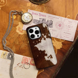 Qfdian Brownish White Mottled Texture Phone Case For IPhone 16 15 14 13 12 11 X XS XR XSMAX 7 8 Pro Max Plus Double-layer Back Cover