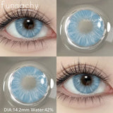 Qfdian  1pair Natural Color Contact Lenses for Eyes Blue Eye Lens Gray Lenses Fashion Korean Beauty Pupils Yearly Makeup Lens