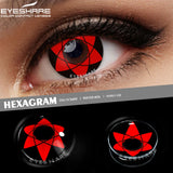 Qfdian  Color Contact Lenses for Eyes Sasuke Series Cosplay Pupils Makeup for Halloween Colored Contact Lenses Eyes Beauty