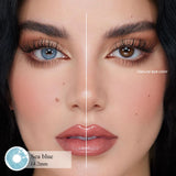 Qfdian 1 Pair Colored Pupils for Eyes Cosmetic Green Eye Lenses Color Gray Lenses for Woman Fast Delivery Cheap Eye Contacts