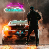 Qfdian  Car Wash Neon Lights Design Auto Service LED Neon Sign is Suitable for Auto Repair Shop or Car Modification USB