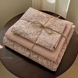 Qfdian  Floral Bedding Set Korean Style Soft Bed Sheet Set Queen King Size Duvet Cover Set No Filling With Pillowcase Bedroom Decor