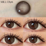 Qfdian Colored Contacts for Eyes Myopia Cosmetic Lenses With Diopters Degree Multicolor Grey Brown Natural Pupils Contact Lens Yearly