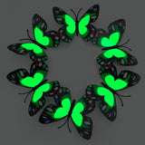 Qfdian  A Set of Six Butterfly Luminous Butterfly Background Wall Home Decoration Wall Sticker Butterfly Sticker Double Layer