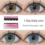 Qfdian 5pairs Daily Disposable Contacts Brown Natural Contact Lens for Eyes 14.2mm Normal Size Soft Lenses