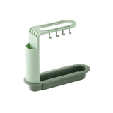 Qfdian Telescopic Sink Drain Rack Soap Sponge Holder Self Adhesive Kitchen Paper Towel Holder Punch Free Roll Kitchen Acces