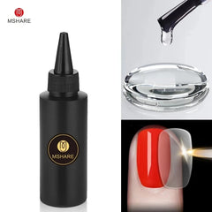 MSHARE 100ml Shiny Top Coat No Wipe Top Nail Gel for Gel Polish Semi-permanent Varnish No Sticker Hard Top Gel