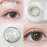Qfdian 2Pcs Eyes Contacts Lenses with Diopter Fashion Soft Myopia Colored Lenses for Eyes Makeup Diameter 14.2mm Fast Shipping