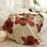 Qfdian   Ins Style Sunflower Nap Blanket Camping Warm Single Person Leisure Thick Blanket Sofa Air Conditioning