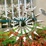 Qfdian  New Metal Windmill 3D Wind Dynamics Wind Catcher Outdoor Garden Lawn Wind Vane Courtyard Decoration
