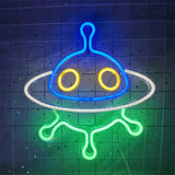 Qfdian  Rocket Neon Lights Neon Signs Bar Party Wall Hanging Light for Shop Window Xmas New Years Home Decor Neon Lamp USB Powered
