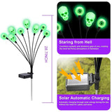 Qfdian  Solar Lawn Lights Outdoor Halloween Garden Decorations Scary Halloween Eyeball Lights Halloween Decor for Garden Yard Patio Lawn