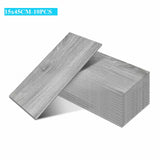 Qfdian  10Pcs 40x15cm PVC Floor Stickers Self-adhesive  Waterproof Thickened Wood Grain Floor  Foam  Living Room