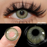 Qfdian 1 Pair Colored Contact Lenses for Eyes Blue Contact Lenses Yearly Beautiful Pupils Fashion Contact Lenses Green Lenses
