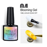 Qfdian  Transparent 10ml Cat Eye Gel Colorful Sparking Aurora Nail Ppolish Semi Permanent Magnetic Gel For Nails Art Gel Varnish