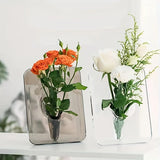 Qfdian  Creative Photo Frame Vase Art Acrylic Hydroponic Flower Arrangement Device Transparent Vase Living Room Desktop Home Decoration