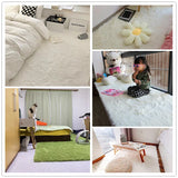 Qfdian White Fluffy Hall Carpet Modern Living Room Bedroom Home Decor Large Mats Thickened Non-Slip Girl Children's Room Pink Furry Rug