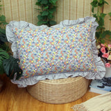 Qfdian  New Cotton Plain Pillowcase Soft and Skin Friendly Fashionable Countryside Style Quilted Fabric Pillowcase Printed Cushion Cover