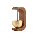 Qfdian Dopamine Wind-bell Magnetic Inhalation Home Wind-bell Beech Car Into The Door To Remind The Bell Copper Bell Walnut Copper Ornam