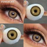 Qfdian  1 Pair Colored Contact Lenses for Eyes Green Beauty Pupils Brown Fashion Lenses High Quality Blue Eye Contacts Yearly
